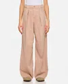 Haikure Wide High-waisted Jeans With Relaxed Fit And Pleat Details In Brown