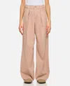 Haikure Wide High-waisted Jeans With Relaxed Fit And Pleat Details In Brown