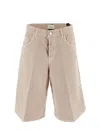 Haikure Denim Shorts With Belt Loops In Brown