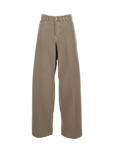 Haikure Cotton-blend Jeans In Brown