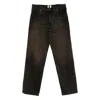 Haikure Denim Trousers With Belt Loops In Brown