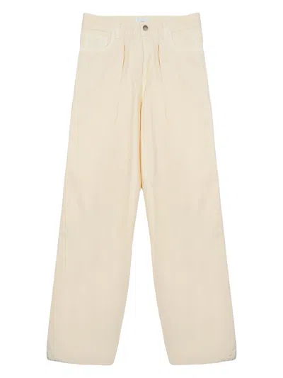 Haikure Beige Relaxed High Rise Jeans In Orange