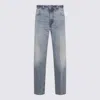 Haikure Blue Cotton Denim Jeans In Blue