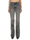 Haikure Straight Leg Trousers With Belt Loops In Gray