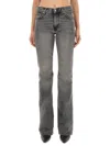 Haikure Straight Leg Trousers With Belt Loops In Gray