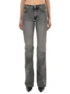 Haikure Straight Leg Trousers With Belt Loops In Gray