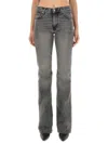 Haikure Straight Leg Trousers With Belt Loops In Gray