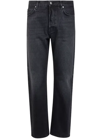 Haikure Blake Mid Rise Denim Five Pocket Jeans In Black