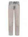 Haikure 5-pocket Trousers With Belt Loops And Contrast Stitching In Gray