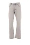 Haikure Straight Leg Five-pocket Trousers Rivet Accents In Gray