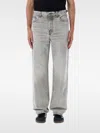 Haikure Light Grey Straight Leg Faded Jeans In Grau