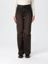 Haikure Brown Vintage Effect Korea Jeans In Brown