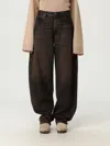 Haikure Relaxed-fit High-waist Jeans With Vintage Wash Effect In Brown