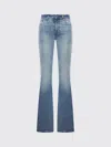Haikure Flared Jeans With Floral Print And Washed Effect In Blue
