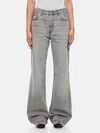 Haikure Straight Leg Trousers With Belt Loops In Grau