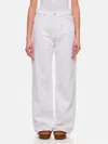 Haikure Korea High Waist Straight Leg Jeans In White