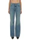 Haikure Korea Wb Fray Waist Wide Flare Leg Jeans