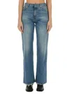 Haikure Korea Blue Washed Jeans In Denim