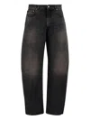 Haikure Washed Dark Grey Jeans With Classic Five-pocket Design In Multi