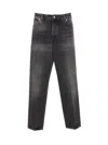 Haikure Wide-leg Mid-rise Jeans In Spider Black