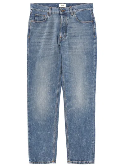Haikure Medium Blue Faded Tokyo Cotton Jeans