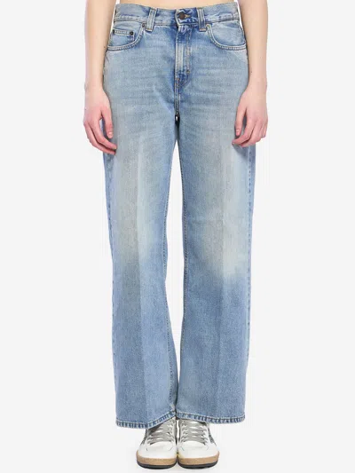 Haikure Winny Dirty Celestial Denim Pants In Blue