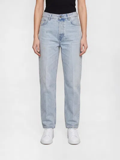 Haikure Mid-rise Straight Jeans In Organic And Recycled Cotton In Blue
