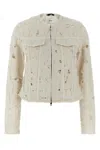 Haikure White Jacket With Rips