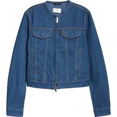 Haikure Jena Zip-up Denim Jacket In Blue Sapphire