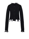 Haikure Jill Sweater With Long Sleeves And Distressed Edges In Black