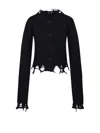 Haikure Jill Distressed Cropped Long Sleeves In Black