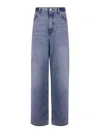 Haikure Men Wide Leg Denim Trousers In Blue