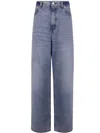 Haikure Men Wide Leg Denim Trousers In Blue