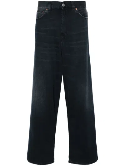 Haikure Five-pocket Denim Trousers In Black