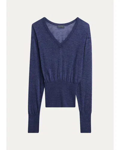 Haikure Joyce V-neck Sweater In Blue