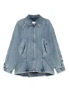 Haikure June Zip-front Denim Jacket In Blue