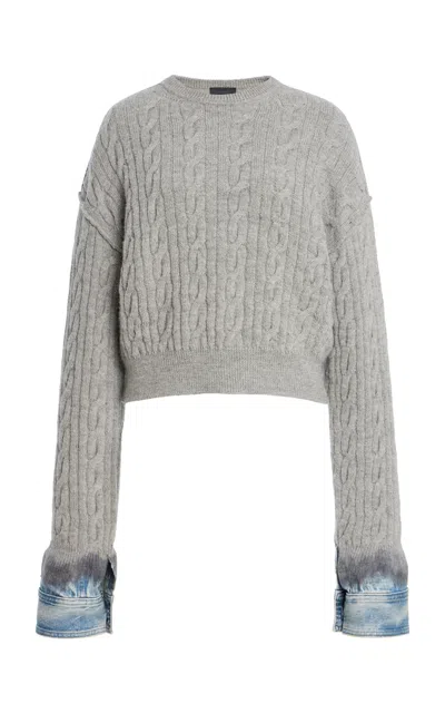 Haikure Karine Cotton Sweater In Gray