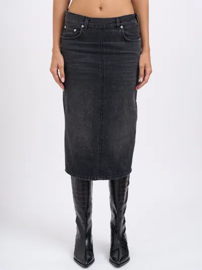 HAIKURE HAIKURE KIM AUTHENTIC BLACK WASH DENIM SKIRT