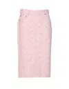 Haikure Midi Skirt With Pockets And Slit In Pink