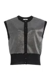 Haikure Kirby Embellished Wool Top In Silver