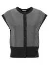Haikure Kirby Bead Embellished Virgin Wool Sweater Vest In Green