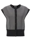 Haikure Kirby Bead Embellished Virgin Wool Sweater Vest In Gray