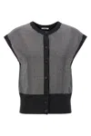 Haikure Kirby Bead Embellished Virgin Wool Sweater Vest In Gray