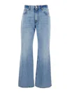 Haikure Korea Blue Washed Jeans In Blu