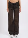 Haikure Brown Vintage Effect Korea Jeans In Multi