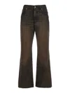 Haikure Wide-leg High-waist Jeans In Rich Dark Hue In Brown