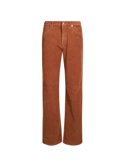 Haikure Korea Corduroy-texture Trousers In Brown