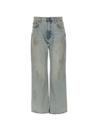 Haikure Korea Distressed Mid-rise Wide-leg Jeans In Multi