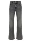 Haikure 'korea' Grey Jeans With Faded Effect And Logo Patch On The Back In Gray