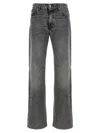 Haikure 'korea' Grey Jeans With Faded Effect And Logo Patch On The Back In Gray
